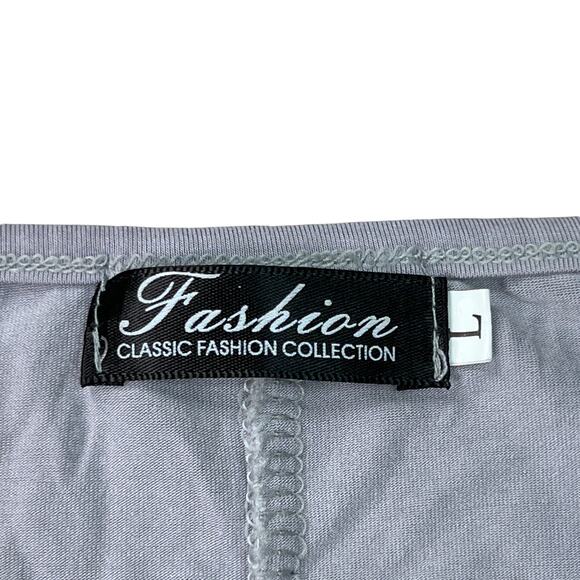 Classic Fashion Collection Tunic Asymmetrical Three Quarter Sleeves Large Purple - Picture 3 of 10